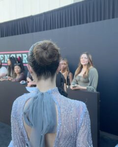 Agustina Palma Instagram - Un poquito de lo que fue la fantasía de noche de ayer! Un sueño cumplido! Conocía a Zendaya, le dije que venimos de Argentina 🇦🇷 , bien lejos de aquí! Pero llegamos! 💥🤯 Yesterday at the @challengersmovie premiere, I met @zendaya in person—an absolute dream come true! I'm in shock with this week! My dream dress, designed exclusively for this Special moment by @michaelcostello 🔥 @valytyplace @alipromesas ♠️@erica.spector (Les dejé todo un vídeoblog en TikTok 😘)
