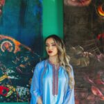 Ahlam Zaimi Instagram - Caftan is a way of saying something through a look💙💦🗨 Photographer :@zakaria_latouri Wearing : @kounouz.officiel Mua: @kenzalazrakmakeup D.a :@simoelalaouii Kocation: @manaos_casablanca . #fypシ #fyp #trend #ramadan #ramadan2024 #morocco🇲🇦 #morocco #shoot #shooting #caftan