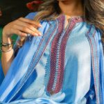 Ahlam Zaimi Instagram - Caftan is a way of saying something through a look💙💦🗨 Photographer :@zakaria_latouri Wearing : @kounouz.officiel Mua: @kenzalazrakmakeup D.a :@simoelalaouii Kocation: @manaos_casablanca . #fypシ #fyp #trend #ramadan #ramadan2024 #morocco🇲🇦 #morocco #shoot #shooting #caftan