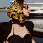 Ahlem Fekih Instagram - Let it go and let yourself glow 💫 @palazzoversacedubai @versace MUA @rim_bl taken by @monamunshi Treated by @cherifouali cherifouali