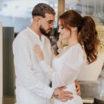 Ahlem Fekih Instagram - Mon homme, mon éternel , mon meilleur ami et mon humain préféré… Je t’aime de tout mon cœur 🤍🙏 Mua @nesrinesbiha haïr @khammarinajwa wearing @balkon_haute_couture deco @doniadeco pièce montée @envie_gourmet taken by @firas.elwerghemmi
