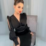 Ahlem Fekih Instagram - 💋💋💋 Wearing @balkon_haute_couture Make up and hair by @rim_bl ✨✨✨✨