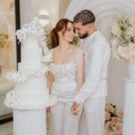 Ahlem Fekih Instagram - Mon homme, mon éternel , mon meilleur ami et mon humain préféré… Je t’aime de tout mon cœur 🤍🙏 Mua @nesrinesbiha haïr @khammarinajwa wearing @balkon_haute_couture deco @doniadeco pièce montée @envie_gourmet taken by @firas.elwerghemmi
