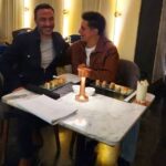 Ahmed Al Fishawy Instagram - أول مره أشتغل مع أستاذ طارق لطفي و الحقيقه أتبسط جداً لأنه هو ممثل من العيار التقيل و من أبسط و أجمل الناس اللي شفتها و أنشأالله نشتغل مع بعض تاني .. من كواليس فيلم السيستم حاليآ بدور العرض 🎥❤️ @tareklotfyofficialacc #fishawy