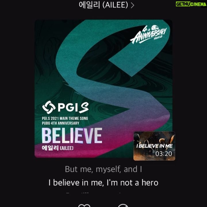 Ailee Instagram - PGI.S official sound track ‘Believe’ out now! 드디어 진정한 배그 성덕이 되었습니다! 한글 버전 영어버전 둘다 좋으니까 많은 사랑과 관심 부탁 드립니다!! 꺄아아아 #배틀그라운드 #배그 #PGIS #battleground #BELIEVE