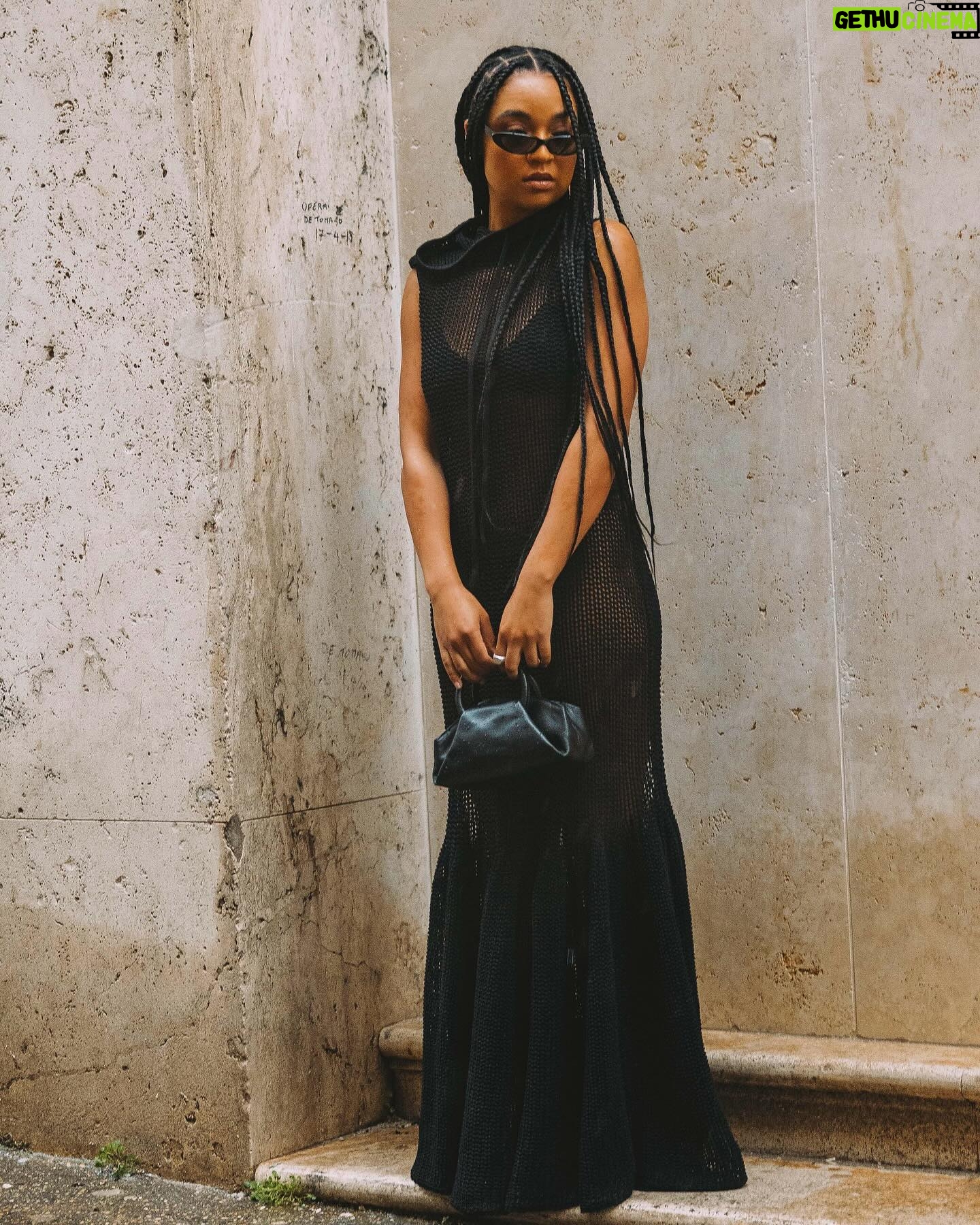Aisha Dee Instagram - Even the rain couldn’t stop these fits. Wearing @cosstores_au Atelier in Rome #COSAustralia