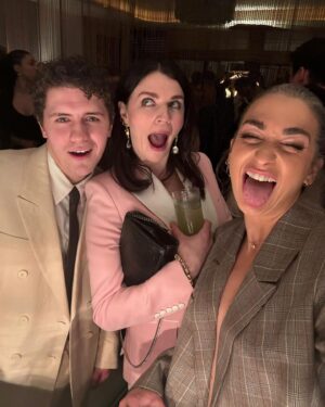 Aisling Bea Instagram - This Barbie runs an ethical bank with no connection to fossil fuels. 
Thanks to @bafta & @vanityfair for having me & the gals at your pardeee & mostly to @thedecklondon_ for loaning me this gorgeous Jam Mallow Biscuit tasty looking suit. 
Love this brand. They’re the only female owned tailors on Saville Row, they advocate for slow fashion pieces you get made to last working with sustainable mills & sourcing ethical & durable materials. 
All my jewellery are old bits from @alighiri @chupi second hand bits from @vestiare & a @chooselove necklace from Rachel Jackson. “Why do I need to know this Aisling?”, “Well Greg, you may not need to know but if I don’t add this bit people bloody flood my dms with questions”. 

@ee @loopvip
#EERisingStar
#EEBAFTAs #aislingrecommendsecoorsociallyconsciousbrandseverydayuntilxmas