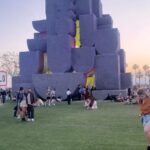 Aisling Bea Instagram - @coachella people! My amazing brother in law Madhav @nebbia.works has designed this huge, INCREDIBLE installation right opposite the mainstage. It’s called Babylon and from the outside is like a giant ancient monument, but INSIDE its huge structure, it has loads of amazing changing light installations. If you are there, go find it, head inside & dance/ hide from the desert sun/ find yourself/ take cute pics hunni and tag @nebbiaworks I would have gone but I am not biologically allowed in the desert. If you are not there, still have a look as it’s pretty, bloody special. Congrats Mads and Brando. #Repost from @coachella • Art rocks this year 🎨: Babylon by @nebbia.works 📸: @googlepixel_us #TeamPixel