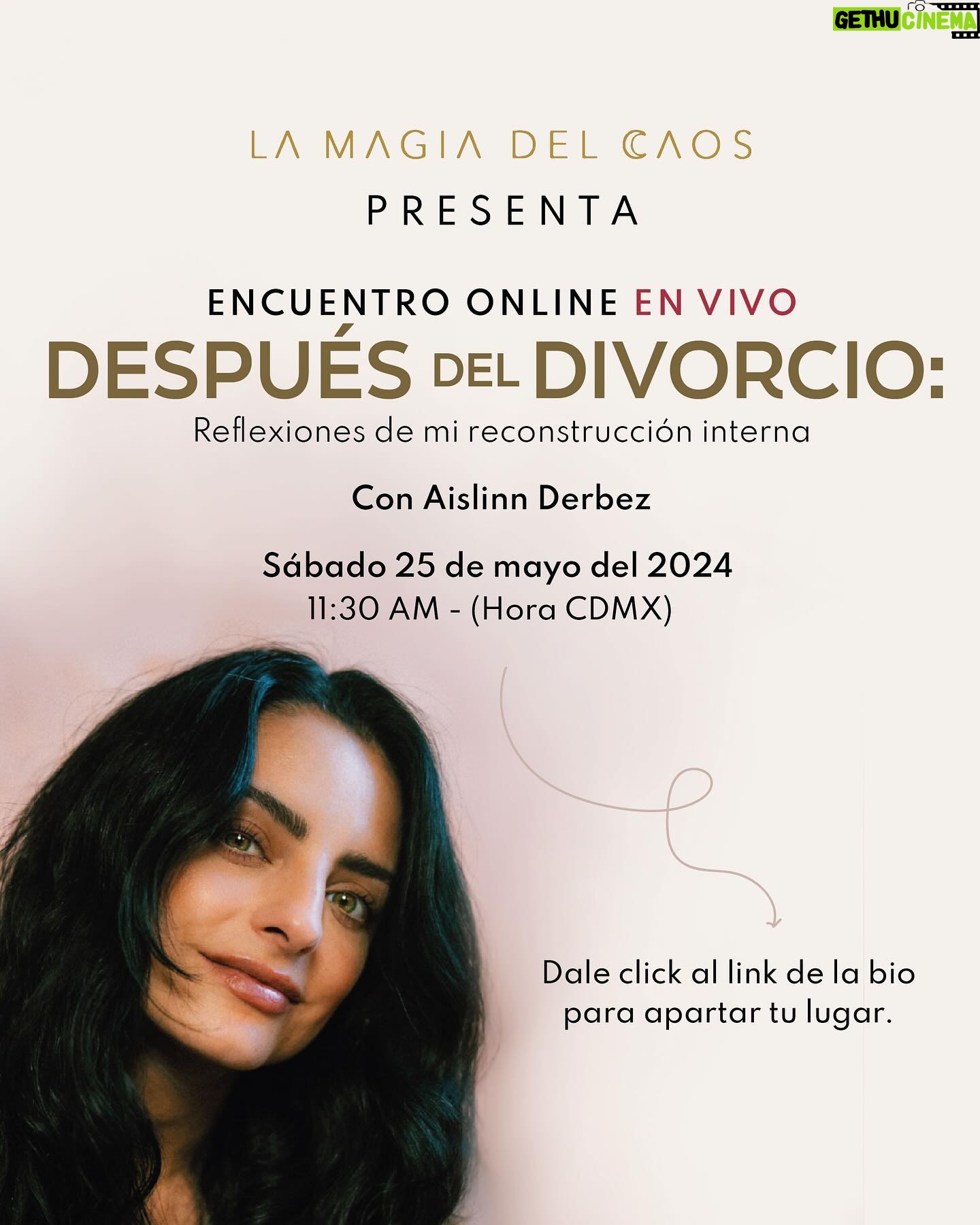 Aislinn Derbez Instagram - Cuando terminamos una relación (la mayoría de las veces) sentimos que el mundo se viene abajo y que de tanto dolor “nos vamos a morir”... Pero ¿qué tanto es el dolor por el vínculo que vamos a perder con el otro y qué tanto son nuestras expectativas de vida escurriéndose de nuestras manos…? He llegado a la conclusión de que en esos casos, lo único que nos puede verdaderamente sacar del hoyo somos NOSOTR@S MISM@S y la convicción de avanzar... Por eso, si has terminado una relación y no sabes cómo caminar hacia adelante, si te sientes estancad@ o si quieres replantearte la relación que tienes contigo y lo que consideras que te mereces en una relación de pareja: tú y yo tenemos una cita. No te puedes perder el Encuentro Online EN VIVO conmigo: 🫀“Después del divorcio: Reflexiones de mi Reconstrucción Interna” donde te voy a contar SIN FILTROS (desde mi experiencia honesta y vulnerable) cómo me reconstruí después de uno de los episodios más dolorosos de mi vida y cuáles son TODAS las herramientas y claves que he aprendido en los últimos años para recuperar la seguridad en mí misma. 📆⏰¿Cuándo y a qué hora? El próximo Sábado 25 de Mayo a las 11:30 am hora del centro de México. Y durante las próximas 24 HORAS tenemos un costo EXCLUSIVO: puedes ser parte de esta pltática en vivo conmigo invirtiendo sólo 💥$222 MXN💥 🔗Ve al link de nuestra bio y ¡aparta tu lugar antes de que vuelen! 🙀⚡¡No permitas que las oportunidades se te vayan de las manos por andar dudando!