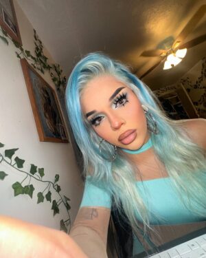 Aja Instagram - I think pastel hair and piecey bottom lashes need to make a comeback 🤭💛