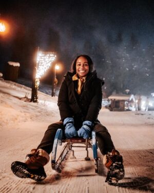 Aja Naomi King Instagram - This is the energy I’m bringing into the Holidays…Wishing you all so much Joy ♥️ Happy Merry Everything!!!