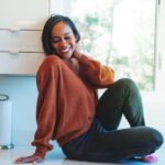 Aja Naomi King Instagram – Doesn’t everyone sit on their kitchen countertops posing waiting for food to magically appear…that’s how cooking works, right?! 🫠