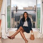 Aja Naomi King Instagram - Grateful to @miumiu for having me at such an epic show ❤️ #MiuMiuClub #MiuMiuFW24