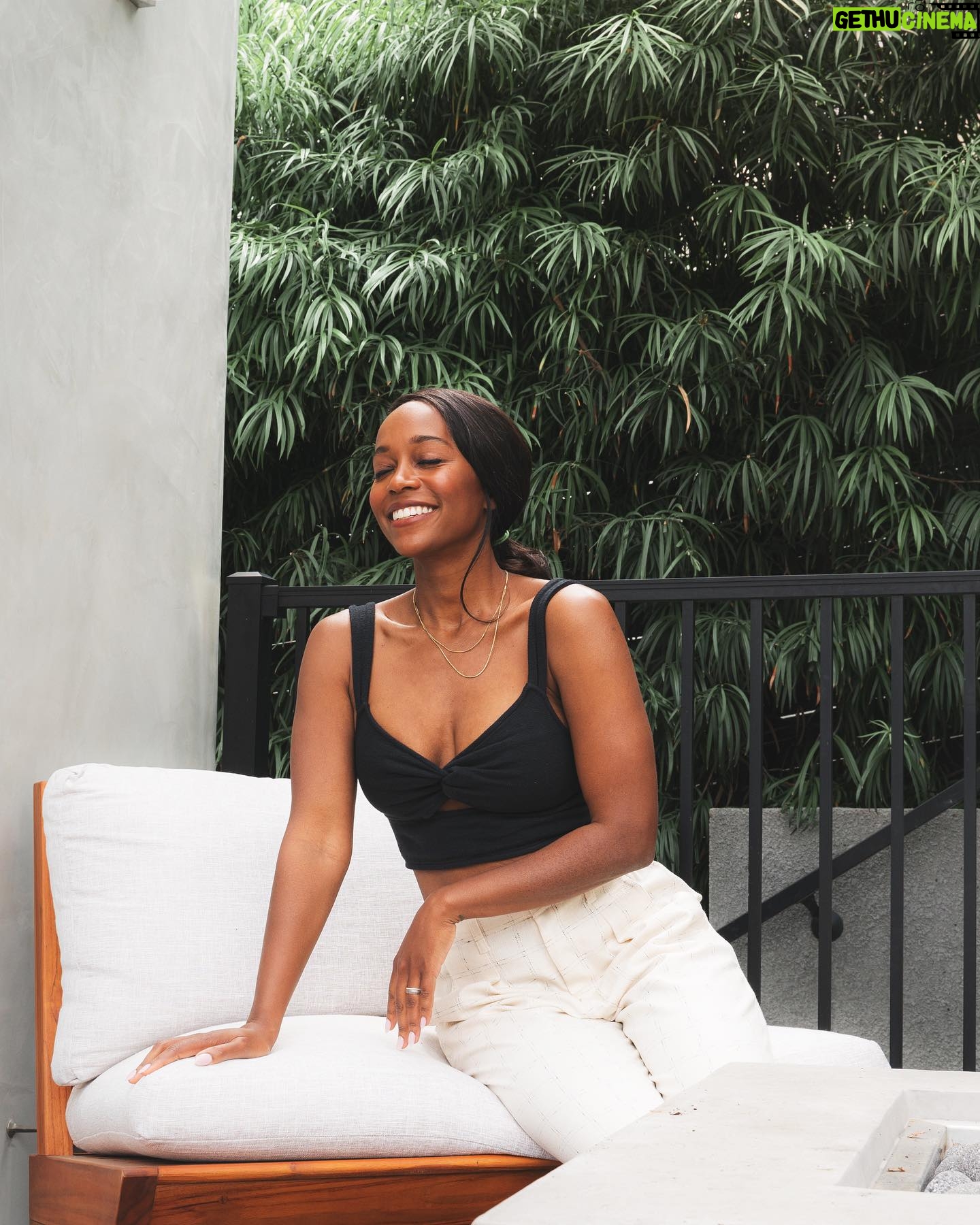 Aja Naomi King Instagram - Practicing looking casual whilst reclining on chair