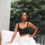 Aja Naomi King Instagram - Practicing looking casual whilst reclining on chair