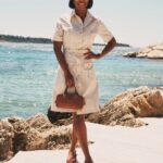 Aja Naomi King Instagram - Miu Miu Summer Club ❤️ Thank you @miumiu for having me at this lovely luncheon co-hosted by @CaraDelevingne at Plage L’Ecrin, on the occasion of Cannes Film Festival. #MiuMiuSummerClub