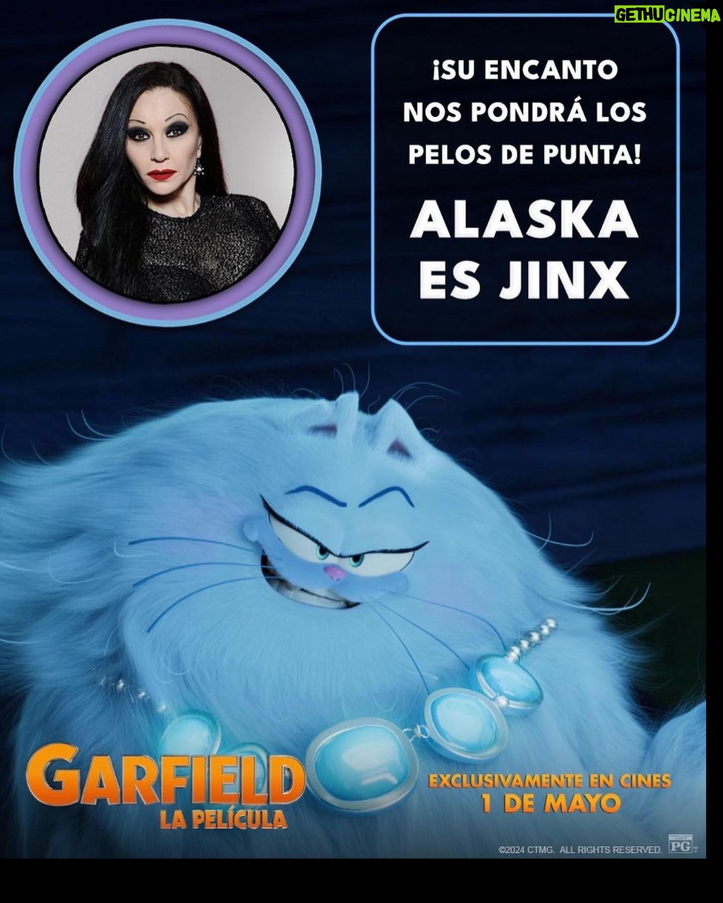 Alaska Instagram - ¡WOW, GRACIAS! #GarfieldLaPelícula es el estreno que más ha recaudado en la taquilla de España. Dejando a un lado las cifras, he sido muy feliz poniendo la voz a la gatita Jinx. Enhorabuena @sonypicturesspain.