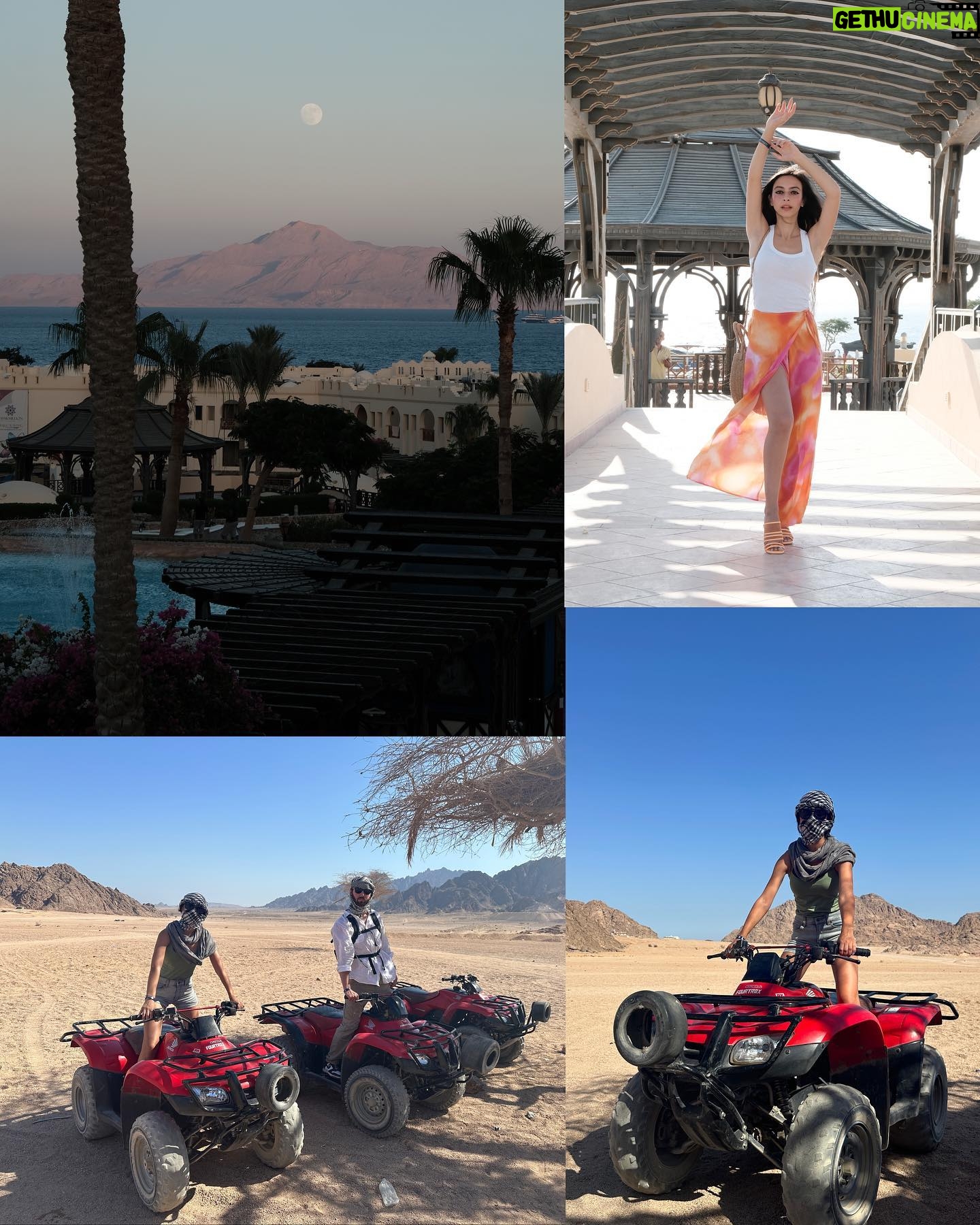 Alessia Tresoldi Instagram - These Egypt days π«π¦ β€οΈ Gli outfit che mi hanno accompagnata in questo viaggio sono di @sinsay Code: 847ITPSIN β> 10%off on all (available for 7 days with no limits on minimum spend) @sinsay_it _supplied_ #Egypt #Farsha #farshacafe #SharmElSheik #asia #Charmillion #charmillionclubresort #resort #desert #deserto #motorata #camels #cammelli #snorkeling #pink #barbie #feet #barbiefeet #tresoldi