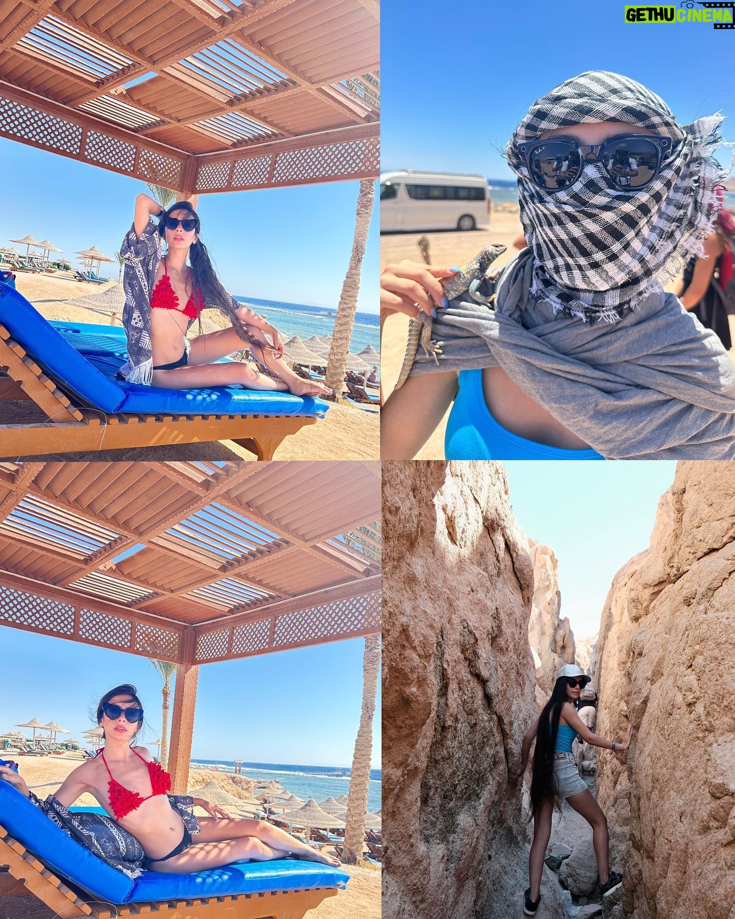 Alessia Tresoldi Instagram - These Egypt days π«π¦ β€οΈ Gli outfit che mi hanno accompagnata in questo viaggio sono di @sinsay Code: 847ITPSIN β> 10%off on all (available for 7 days with no limits on minimum spend) @sinsay_it _supplied_ #Egypt #Farsha #farshacafe #SharmElSheik #asia #Charmillion #charmillionclubresort #resort #desert #deserto #motorata #camels #cammelli #snorkeling #pink #barbie #feet #barbiefeet #tresoldi