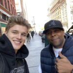 Alex Lange Instagram - out in new york this week with @karmagawa for the Pencils Of Promises Gala, which raised over $1.5 million to build schools- proving the commitment to provide education and opportunity for all. no donation is too little for this global movement to better humanity, and i’m stoked that I get to be a little part of this amazing movement.