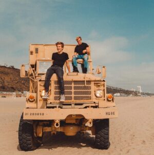 Alex Lange Instagram - so... he bought a military truck 😂😂