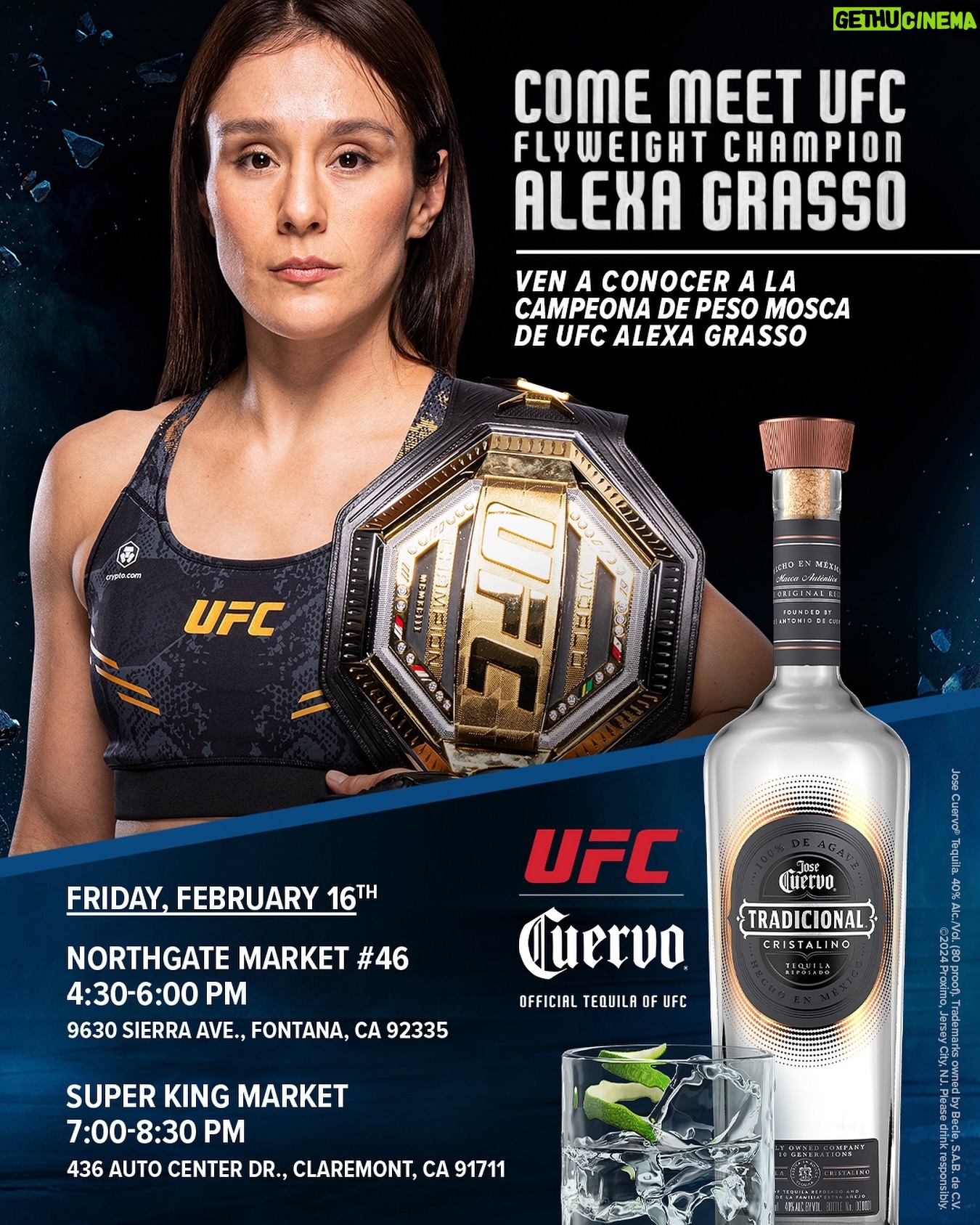 Alexa Grasso Instagram - Hi friends! 🤩 Join @josecuervotequila and myself this Friday at Northgate Gonzalez Market (9630 Sierra Ave. Fontana, CA 92335) from 4:30pm-6:00pm and Super King Market (436 Auto Center Dr. Claremont, CA 91711) from 7:00pm - 8:30pm. Can’t wait to see you there! ❤️🔥 Hola amigos 🤩 los espero este viernes en Northgate Gonzalez Market (9630 Sierra Ave. Fontana, CA 92335) de 4:30pm-6:00pm y en Super King Market (436 Auto Center Dr. Claremont, CA 91711) de 7:00pm - 8:30pm ❤️🔥