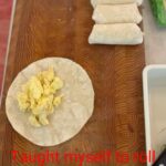 Alexandra Breckenridge Instagram – Super simple scrambled eggs with cheese burritos I made for the kids trying to get ahead of the morning breakfast rush before school, but you can add all sorts of things to these burritos 🦋💕🦄