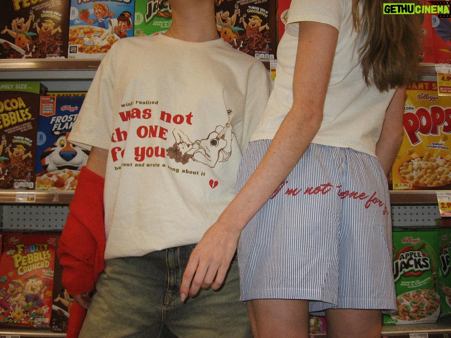 Alexis Jayde Burnett Instagram - surprise!!! “NOT THE ONE FOR YOU” merch will be on sale tomorrow morning 10am PST 1pm EST! Perfect Christmas gift;) designed by my best friend @jamesgersh 🤍 my fav boxers and tshirt EVER🫀🫀🫀