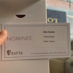 Alice Oseman Instagram - Very very very honoured to have been nominated for a BAFTA for Heartstopper!!! As you can see I was very excited to be there tonight 🥹 and as always so thankful to have my Heartstopper co-parent @patwalters__ with me!! Big thanks to @chadmaxwellhair and @andrianimakeup for making me look and feel wonderful 🥰