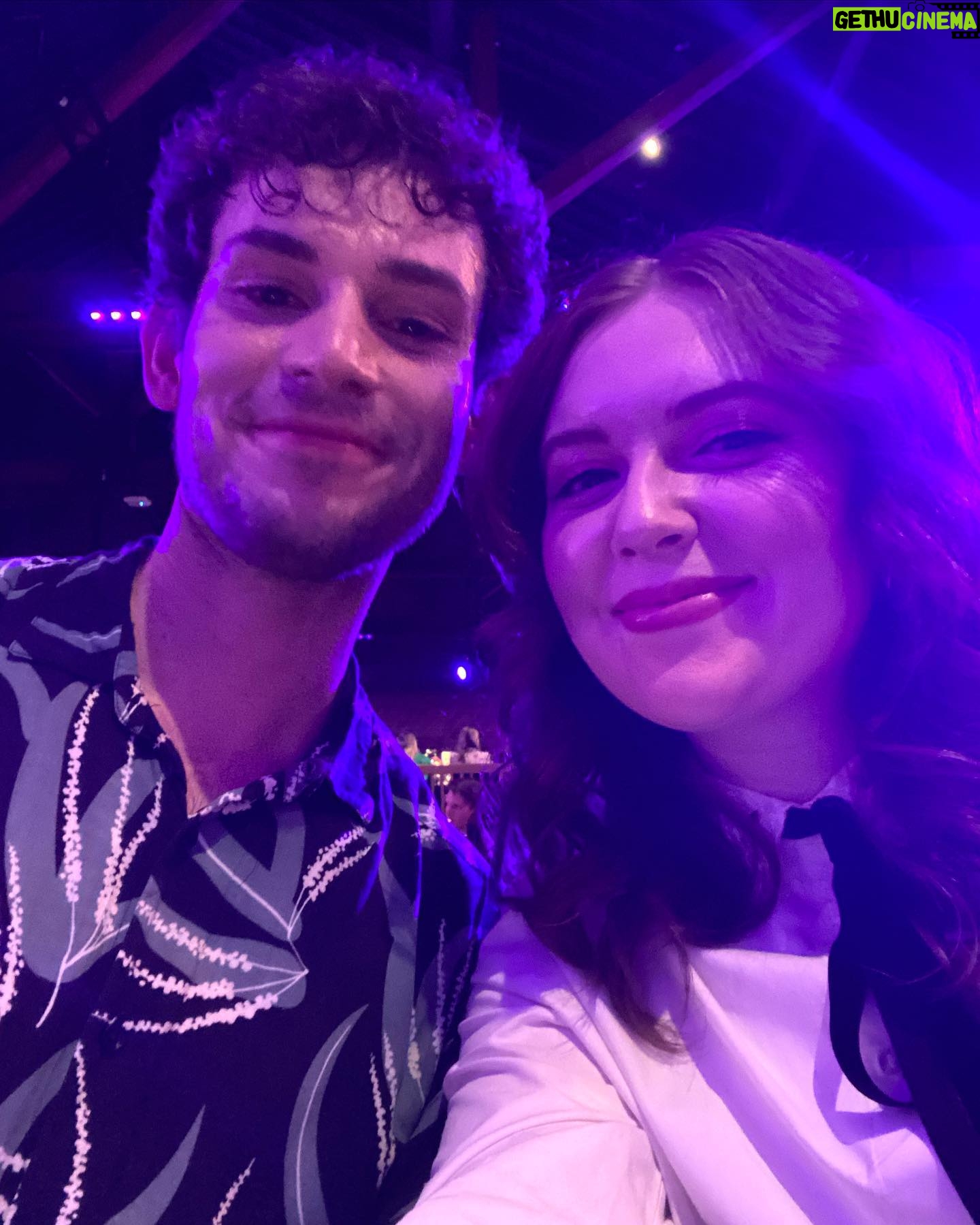 Alice Oseman Instagram - Very very very honoured to have been nominated for a BAFTA for Heartstopper!!! As you can see I was very excited to be there tonight 🥹 and as always so thankful to have my Heartstopper co-parent @patwalters__ with me!! Big thanks to @chadmaxwellhair and @andrianimakeup for making me look and feel wonderful 🥰