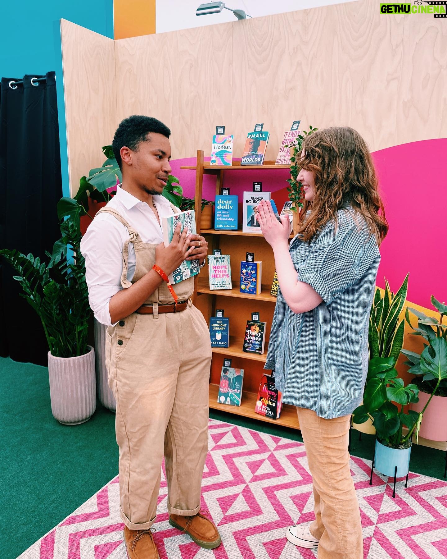 Alice Oseman Instagram - Thank you for having me, @hayfestival!! I especially loved getting to briefly hang with a couple of the loveliest bookish people in town, @jackbenedwards and @fictionalfates 💖 I also met someone whose actual name is Nicholas Nelson and that made me very happy! Thank you to everyone who came along to see me!!