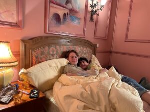 Alice Oseman Instagram - Happy one week of Heartstopper S2 🍂❤️‍🩹

@sam.arbor directed a little improv scene with these two to capture the photo Nick posts on Instagram in ep 8 ❤️ Shout out to Kit and Joe and the whole cast for making these little unscripted moments look effortless and magical even though they’re probably talking about something very rude!