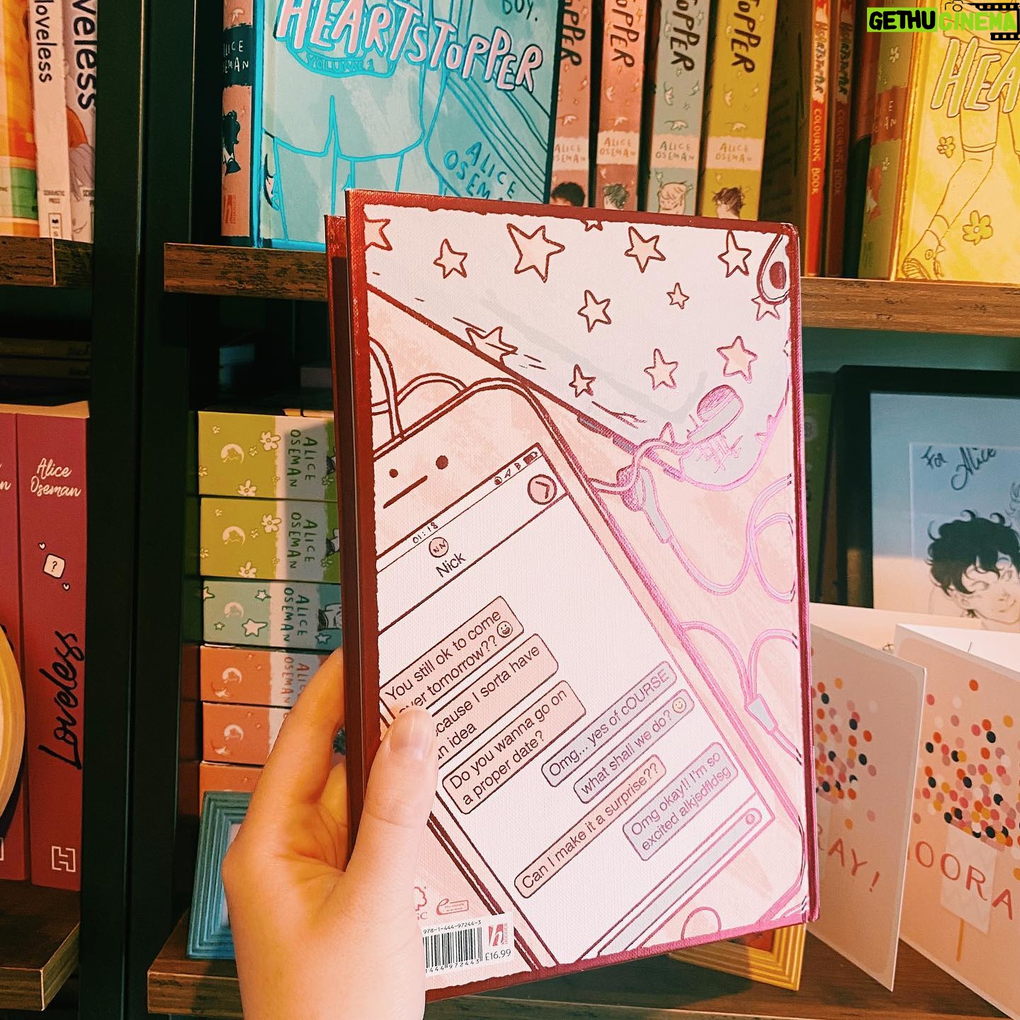 Alice Oseman Instagram - Out today… the special edition hardback of Heartstopper Volume 2!!! Soooo in love with how these three books look together. This one contains one of my oldest mini comics, ‘Flower Shop’! You can buy these special editions from most UK book retailers! 🌸