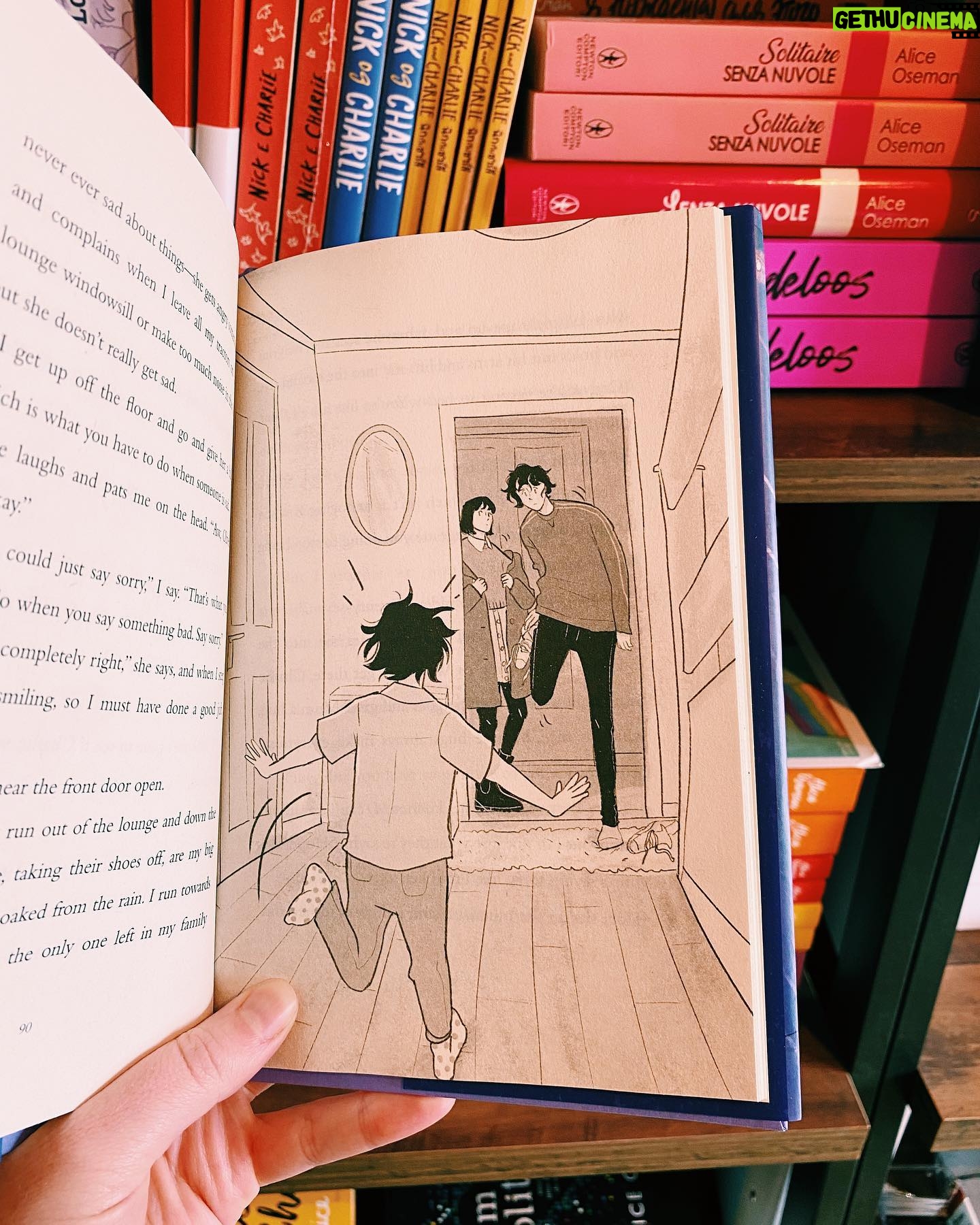 Alice Oseman Instagram - My copy of THIS WINTER is here and I’m so so so in love with it!!!🎄🌧️❤️🩹 This is an illustrated prose novella about the Christmas Day that precedes SOLITAIRE. I originally released it as an ebook in 2015! This new edition has a cover illustrated by me and has some new Nick and Charlie festive sketches in the back 🥹 It’s being released in the US on September 5th and you can preorder now!