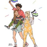 Alice Oseman Instagram - Happy Pride Month!!!! I’ve teamed up with @ecokaila to make a limited number of Pride t-shirts featuring the three leads of my YA novel LOVELESS (I miss them very much 💜)!! All profits are going to @notaphaseorg, which is a trans-led grassroots charity dedicated to campaigning, social projects, and funding new initiatives for the trans community. Eco Kaila are committed to sustainable and ethical clothing which is why I wanted to work with them!! You can get a shirt by going to ecokaila.com/aliceoseman Thank you for helping to raise money for an amazing cause this Pride month!! 🌈