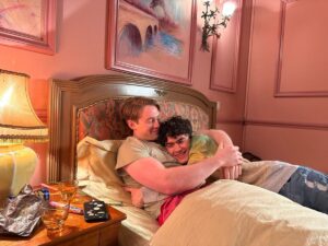 Alice Oseman Instagram - Happy one week of Heartstopper S2 🍂❤️‍🩹

@sam.arbor directed a little improv scene with these two to capture the photo Nick posts on Instagram in ep 8 ❤️ Shout out to Kit and Joe and the whole cast for making these little unscripted moments look effortless and magical even though they’re probably talking about something very rude!
