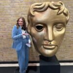 Alice Oseman Instagram - Very very very honoured to have been nominated for a BAFTA for Heartstopper!!! As you can see I was very excited to be there tonight 🥹 and as always so thankful to have my Heartstopper co-parent @patwalters__ with me!! Big thanks to @chadmaxwellhair and @andrianimakeup for making me look and feel wonderful 🥰