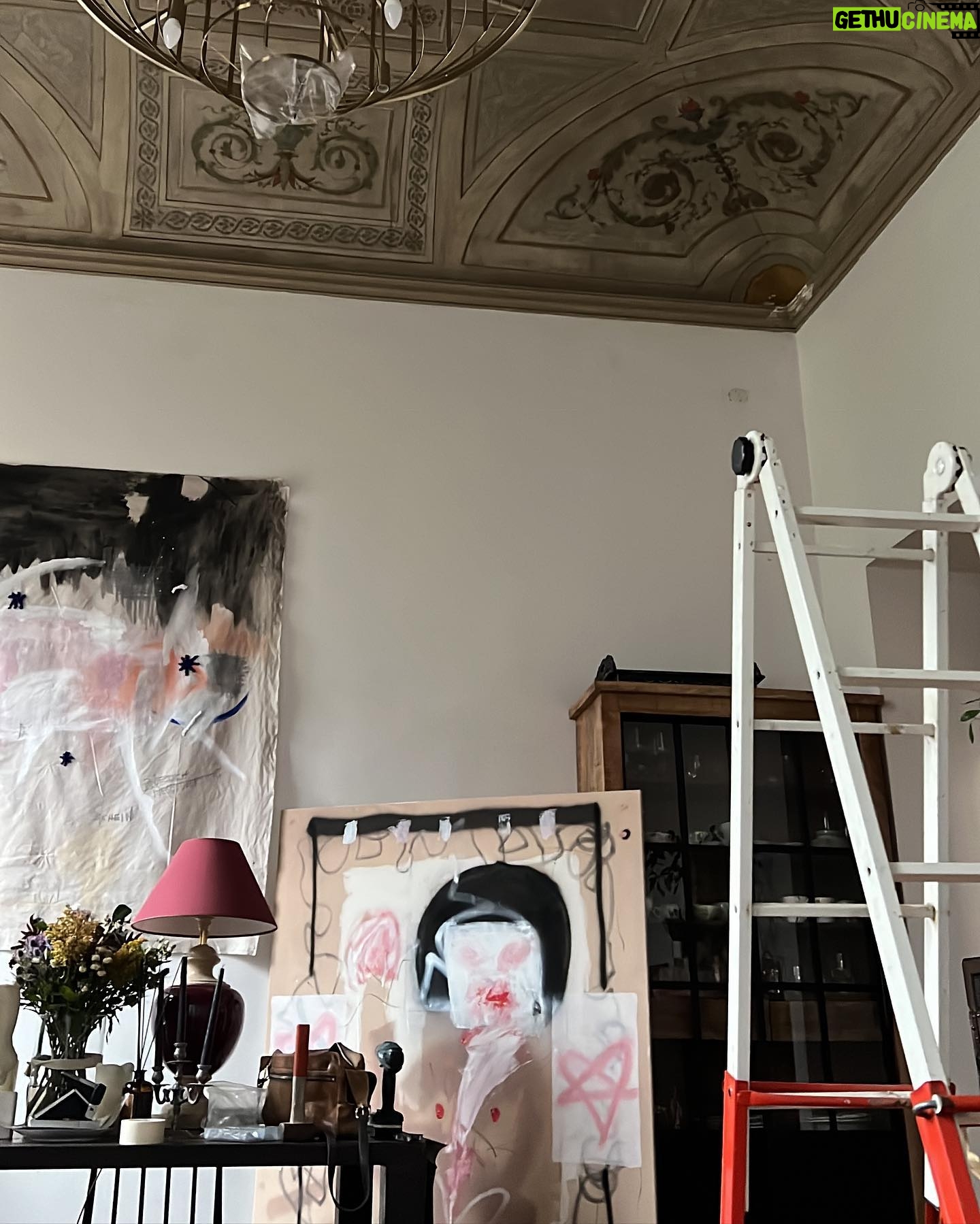 Alice Pagani Instagram - 2023 is starting and we have been furnishing our new country house for weeks. Our puppies love the new fireplace and yesterday we cooked chestnuts in it. It was magical. I am grateful that I spent these holidays in a warm house and for receiving so much love.