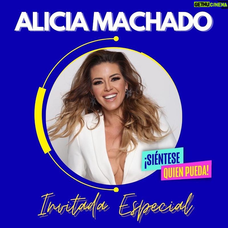 Alicia Machado Instagram - ¡Familia a partir de este Miércoles a la 1pm/ 12 C estará con nosotros la guapísima @machadooficial ! 💥👏🏼