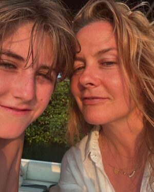 Alicia Silverstone Instagram - Still thinking about our bioluminescence boat trip experience… it was magical! 🛥️ Bear has decided he loves boats… and so does mama 😂🥰 We enjoyed the relaxing beautiful ride and then bopped around in the ocean bathtub for an hour while we watched the sun go down. Once it was dark we took the boat to the spot for the bioluminescence. It was so wonderful. I felt like a child watching my skin glow like magic. ❤️