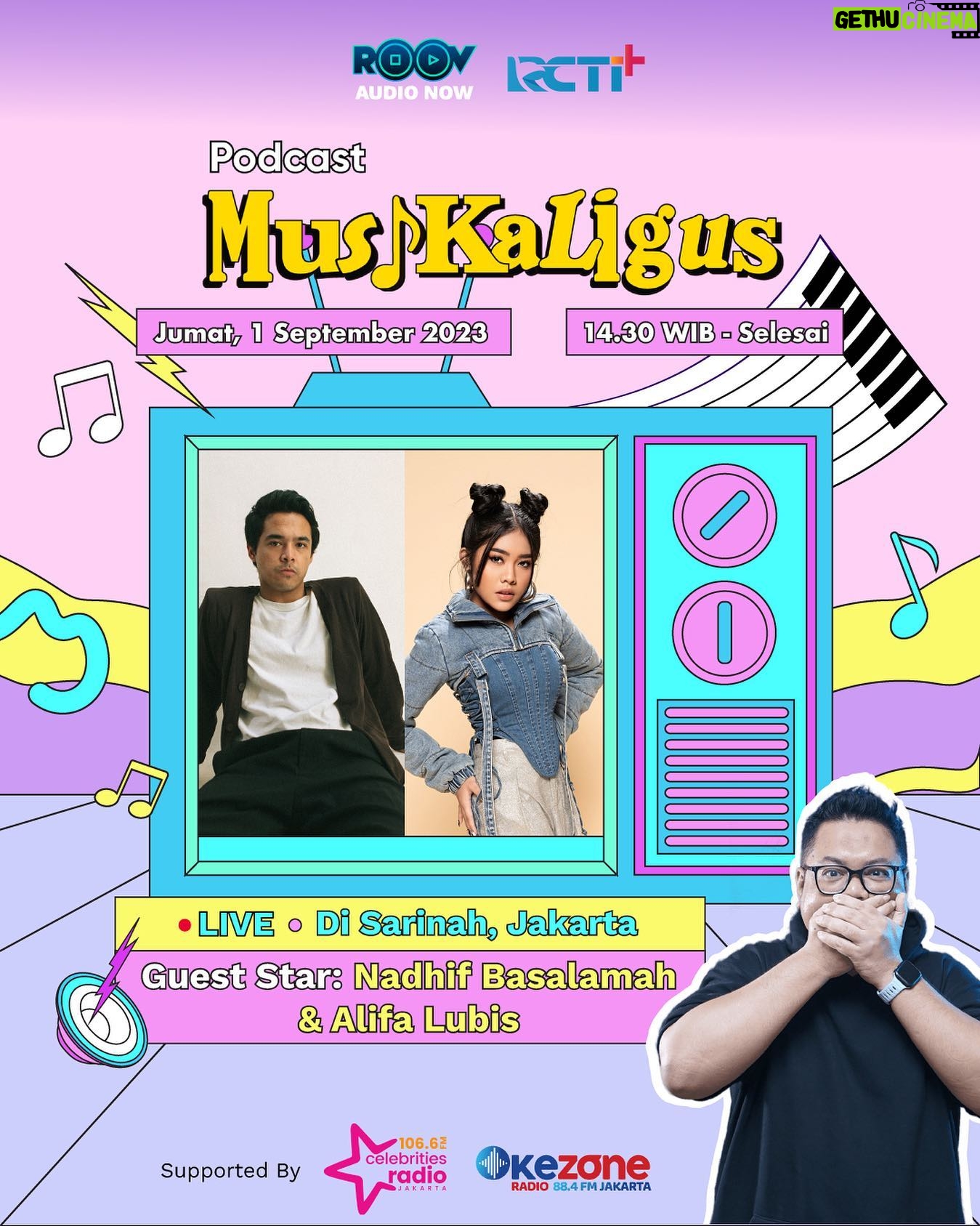 Alifa Lubis Instagram - Roovers, jangan lupa untuk mampir ke Sarina hari Jumat ya, soalnya bakal ada yang spesial nih, YUHUUUU π Yaps, Podcast Musikaligus bakal LIVE dan ngobrol bareng @nadhifbasalamah sekaligus @alifalubis! AAAA CAN'T WAIITTT π₯Ήπ Catat tanggal dan jamnya dari sekarang biar nggak lupa! Jumat, 01 September 2023, mulai jam 14.30 WIB exclusive LIVE di Sarinah! #RoovOfficial #RoovSekarang #DengerinDiRoov #AudioNow #podcast #podcastindonesia #podcastcinta #podcaster #podcasts #podcastshow #podcastsofinstagram #podkes #viral #viralindonesia #podcastmusikaligus