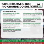 Alinne Rosa Instagram – Meus alinnistas, meu vale, hoje venho pedir ajuda para a população do Rio Grande do Sul. Mais de 80 mil pessoas estão fora de casa, e 72 pessoas morreram… 

a @cufabrasil está mobilizada, o @governors divulgou um pix para doações…

Se você puder doar, doe. Qualquer quantia vai ajudar. Se você puder divulgar, divulgue ao próximo, para que essa corrente aumente. #riograndedosul #sos
