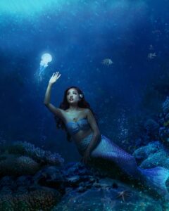 Alisha Rai Instagram - Rainbows and Mermaid are the proof that imagination & beauty go hand in hand ❤️ @alisha_rai_official_ as Mermaid 📸 @nischalphotography Edit @nickesh_k @artwork.nikesh Assisted by @darshann.malla Hair wig from @ani_sekaii _ Special thanks to @lexlimbu for helping me with the costume for the mermaid. _ _ _ _ #mermaid #mermaidhair #littlemermaid #mermaids #thelittlemermaid #mermaidtail