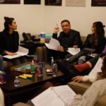 Alison Brie Instagram - What an honor to read the role of Chief Stewardess Paula for last night’s live read of @ruben_ostlund ‘s Triangle of Sadness. What a script!! What a group!! What a night!! @triangleofsad 🪨🛳️💩