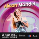 Alison Mandel Instagram – Nos vemos el próximo Viernes 24 de Mayo 💕🩵 en @granarenamonticello
Entradas a la venta por @topticketchile
PD: Me estaba acomodando el pelo en la foto no levantando el dedo 🥹