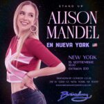Alison Mandel Instagram - Tanta emoción 😭🥹🎤💕🌟 Amig@s en New York 🗽 los veo ahí el 15 de Septiembre en @broadway_comedy_club para que celebremos Fiestas Patrias 💝 Entradas en mis stories No puedo más con esto 🩷💙 Por favor si vives por allá y vas a ir juntémonos a sacarnos fotos post show 🌟