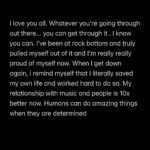 Alison Wonderland Instagram - I am having such an overwhelmingly amazing response in the dms to the stories I just posted and many of you have asked me to post it onto my timeline. So here it is. Don’t forget you need the growing pains to grow . Love u all