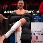 Alix Lapri Instagram - Actress Alix Lapri sitting courtside in her hometown 🤩 #ULTRACourtside