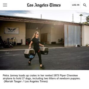 Allison Janney Instagram - My niece @petrafide and her incredible nonprofit @ameliaairrescue are featured in the @latimes today! Head to the link in my story to read this wonderful article that highlights their tireless work to fly shelter pets to new families.

Want to make a difference in the lives of animals? Visit Amelia Air’s website at the link in my bio to donate, volunteer or get involved with their rescue efforts!

To learn more about Amelia Air, tune into LA Times Today on Spectrum News 1 on Thursday, 8/31 at 7pm and 10pm PT!