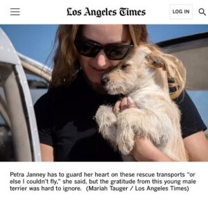 Allison Janney Instagram - My niece @petrafide and her incredible nonprofit @ameliaairrescue are featured in the @latimes today! Head to the link in my story to read this wonderful article that highlights their tireless work to fly shelter pets to new families.

Want to make a difference in the lives of animals? Visit Amelia Air’s website at the link in my bio to donate, volunteer or get involved with their rescue efforts!

To learn more about Amelia Air, tune into LA Times Today on Spectrum News 1 on Thursday, 8/31 at 7pm and 10pm PT!
